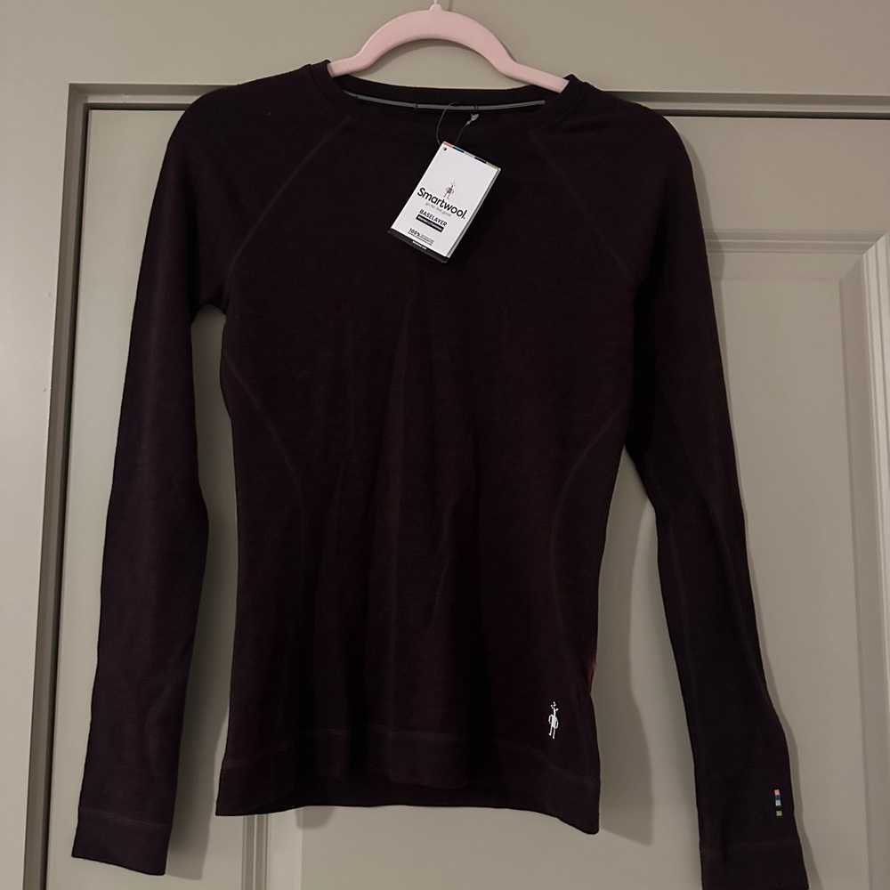 Smartwool Women's Long Sleeve Crew Neck Top - Plum - Picture 2 of 8